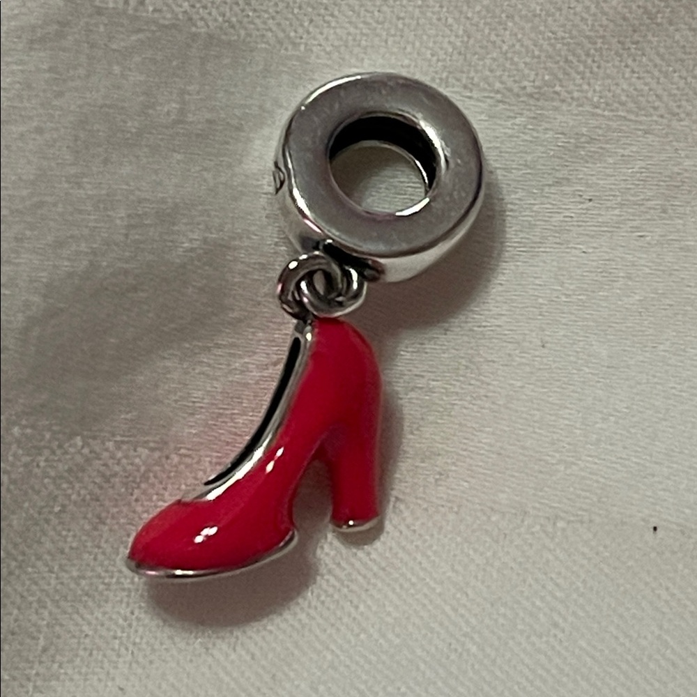 Pandora 925 Sterling Silver “Barbie” Pink High Heel Charm - Picture 4 of 5